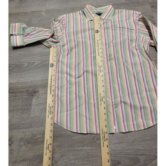 Lands End Women's Multicolor‎ Striped Button Up Top Size 12 - Picture 3 of 11